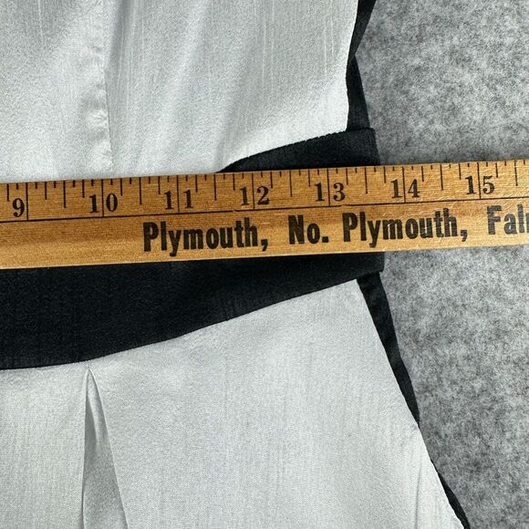 EShakti Dress Womens S Black White Banded Stripe Party Prom Fit & Flare Pockets* - Picture 13 of 16